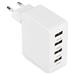 Nedis WCHAU481AWT - Síťová nabíječka | 4.8 A | 4 výstupy | USB-A | Bílá barva