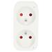 NEDIS Wi-Fi chytrá duo zásuvka/ 16A/ francouzský typ E/ IP21/ měřič výkonu/ Android/ iOS/ Nedis® SmartLife/ WIFIP141EWT
