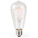 NEDIS Wi-Fi chytrá LED žárovka s vláknem/ E27/ ST64/ 5W/ 230V/ 500lm/ 2700K/ teplá bílá/ stmívatelná/ čir WIFILF10WTST64