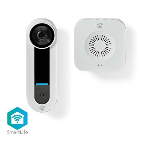 NEDIS Wi-Fi chytrý dveřní telefon/ 1536x1536/ 3.1Mpx/ IP65/ Cloudové úložiště (volitelně)/ microSD/ Onvif/ WIFICDP40CWT
