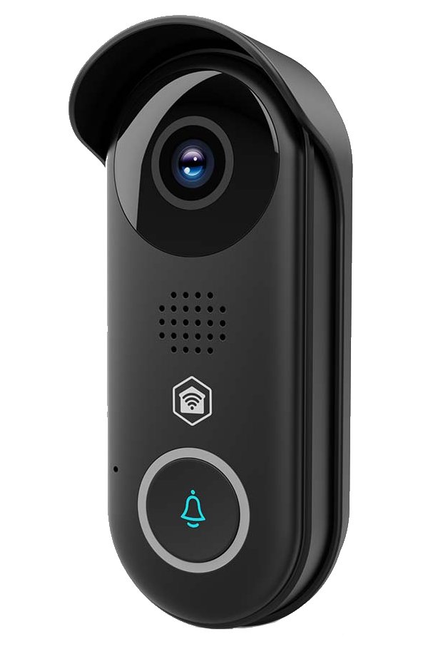 NEDIS Wi-Fi chytrý dveřní videotelefon/ 1920x1080/ 2Mpix/ IP54/ transformátor/ snímač pohybu/ noční vidění/ WIFICDP11BK