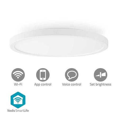Nedis WIFILAC31WT - Stropní světlo SmartLife | Kulaté | Průměr: 290 mm | 1800 lm | RGB/Warm to Cool White, F