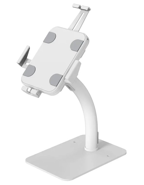 Neomounts DS15-625WH1/Držák tabletu/na stůl/7,9-11" /náklon/rotace 360°/tloušťka tabletu 0-8,5mm/bílý