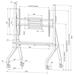 Neomounts FL50-525WH1 /Držák displeje/vozík/55-86"/4 kolečka/VESA 900X600/nosn. 76kg/nast.výšky/bílý