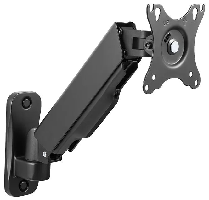 Neomounts WL70-440BL11 / wall mounted gas spring monitor arm (2 pivots VESA 100x100) / Black