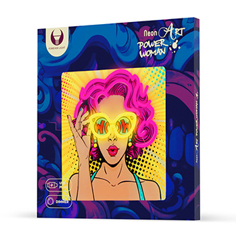 Neon ART LED POWER WOMAN yellow-purple FLA02 Forever Light RTV100307