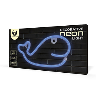 Neon LED Light WHALE blue Bat + USB FLNE19 Forever Light RTV100259