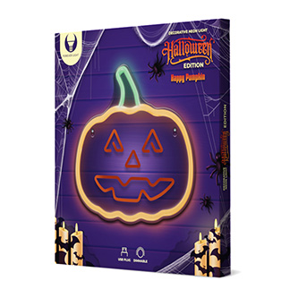 Neon PLEXI LED HAPPY PUMPKIN orange green FPNE10 Forever Light RTV100285