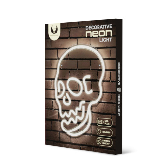 Neon PLEXI LED SKULL white FPNE07X Forever Light RTV100489