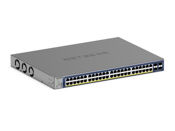NETGEAR 48xGB PoE+ Smart Switch,2 10G,2 SFP,GS752TXP GS752TXP-300EUS