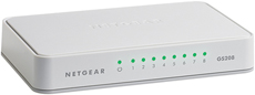 NETGEAR GS208 - Přepínač - neřízený - 8 x 10/100/1000 - desktop GS208-100PES