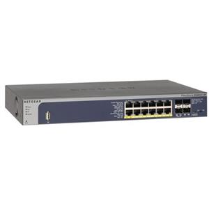 NETGEAR M4100-D12G - Přepínač - L2+ - řízený - 12 x 10/100/1000 + 2 x sdílený SFP - desktop, pro př GSM5212-100NES