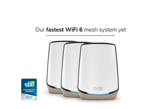 Netgear ORBI AX6000 TB 1ROUT+2SATEL BNDL RBK863S-100EUS