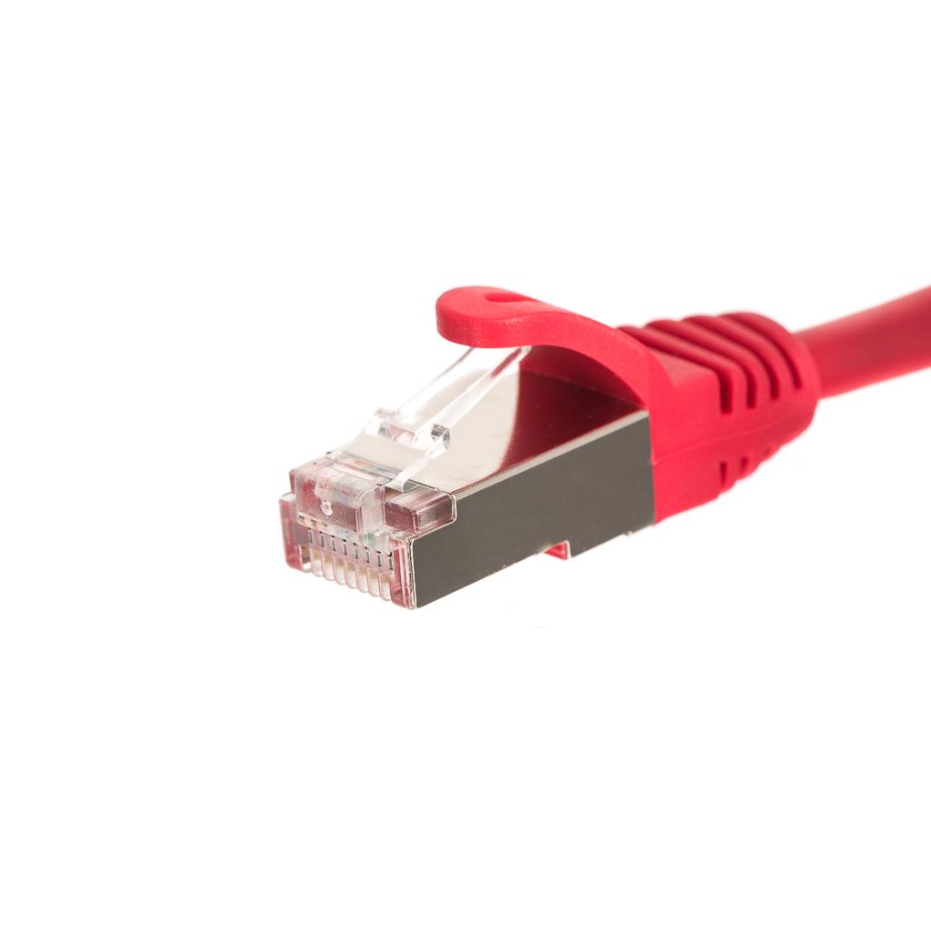 Netrack patch kabel FTP cat.5e RJ45, 0.5m červený
