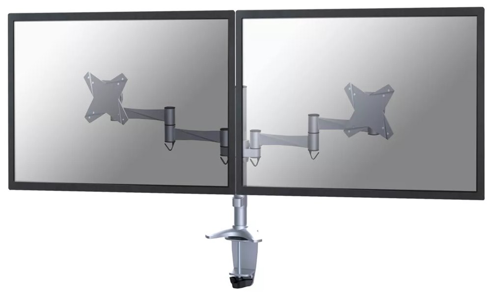NewStar Flat Screen držák na 2 PC monitory 10-27", 9 kg, VESA 75x75 nebo 100x100 mm, stříbrný FPMA-D13 FPMA-D1330DSILVER