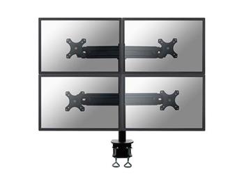 NewStar Flat Screen držák na 4 PC monitory 10-30", na svorku, černý FPMA-D700D4