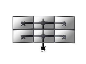 NewStar Flat Screen držák na 6 PC monitory 10-27", na svorku, černý FPMA-D700D6
