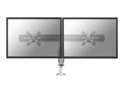 NewStar FPMA-D940DG - Stojan pro 2 LCD displeje - stříbrná - velikost obrazovky: 10"-24" - na stůl