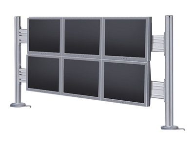NewStar FPMA-DTB200 Toolbar - Stojan pro 6 LCD displays - stříbrná - velikost obrazovky: 10"-24" -