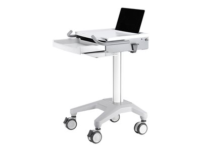 NewStar Medical Mobile Stand for Laptop, keyboard & mouse, Height Adjustable - White - Vozík pro no MED-M200