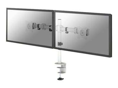 NewStar NeoMounts NM-D135DWHITE - Montáž na stůl pro 2 LCD displeje - bílá - velikost obrazovky: 10