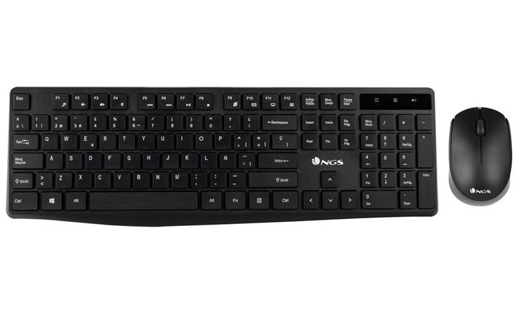 NGS ALLURE KIT/ Bezdrátový set/ Klávesnice,myš/ USB/ černá/ CZ+SK layout ALLUREKIT
