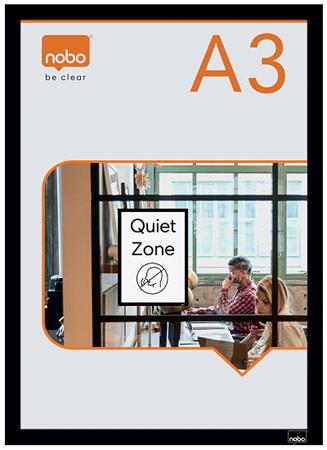 Nobo samodržící oboustranný magnetický rám na plakáty, A3, černý, 2 ks 1915700