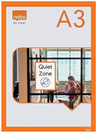 Nobo samodržící oboustranný magnetický rám na plakáty, A3, oranžový, 2 ks 1915698