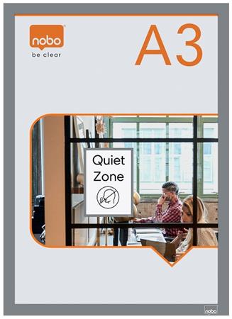 Nobo samodržící oboustranný magnetický rám na plakáty, A3, stříbrný, 2 ks 1915699