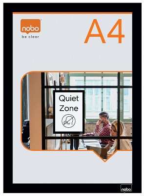 Nobo samodržící oboustranný magnetický rám na plakáty, A4, černý, 2 ks 1915697