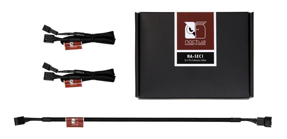 NOCTUA NA-SEC1 4-Pin Extension Cables - 3x prodlužovací kabely pro větráky