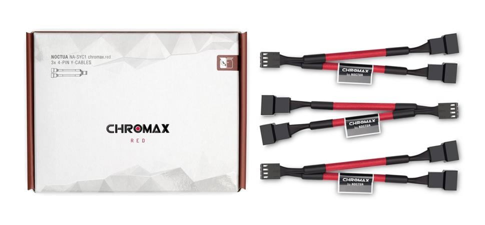 Noctua rozdvojka NA-SYC1 chromax.red / 1x 4-pin na 2x 4-pin / sada 3ks NA-SYC1.red