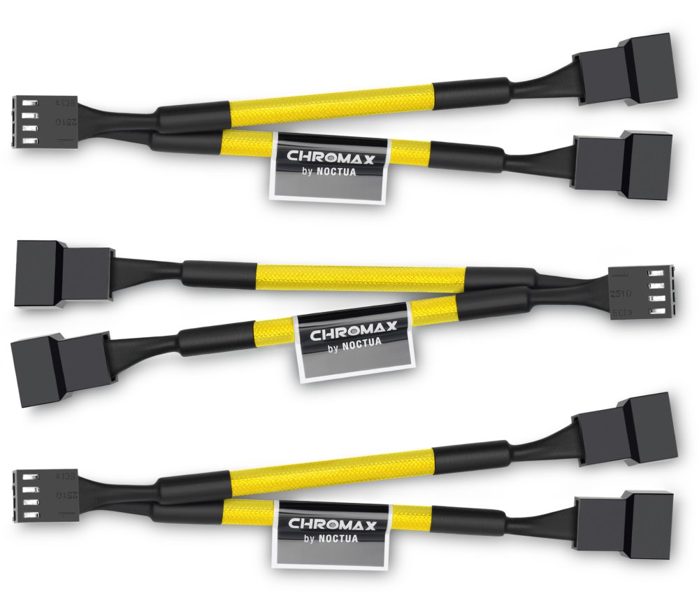 Noctua rozdvojka NA-SYC1 chromax.yellow / 1x 4-pin na 2x 4-pin / sada 3ks NA-SYC1.yellow