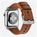 Nomad kožený náramok pre Apple Watch 42/44 mm - Modern Brown/Silver Hardware NM1A4RSM00