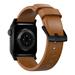 Nomad kožený remienok pre Apple Watch 44-49mm - Modern English Tan/Black Hardware NM01804185