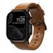 Nomad kožený remienok pre Apple Watch 44-49mm - Modern English Tan/Black Hardware NM01804185