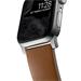 Nomad kožený remienok pre Apple Watch 44-49mm - Modern English Tan/Silver Hardware NM01805885