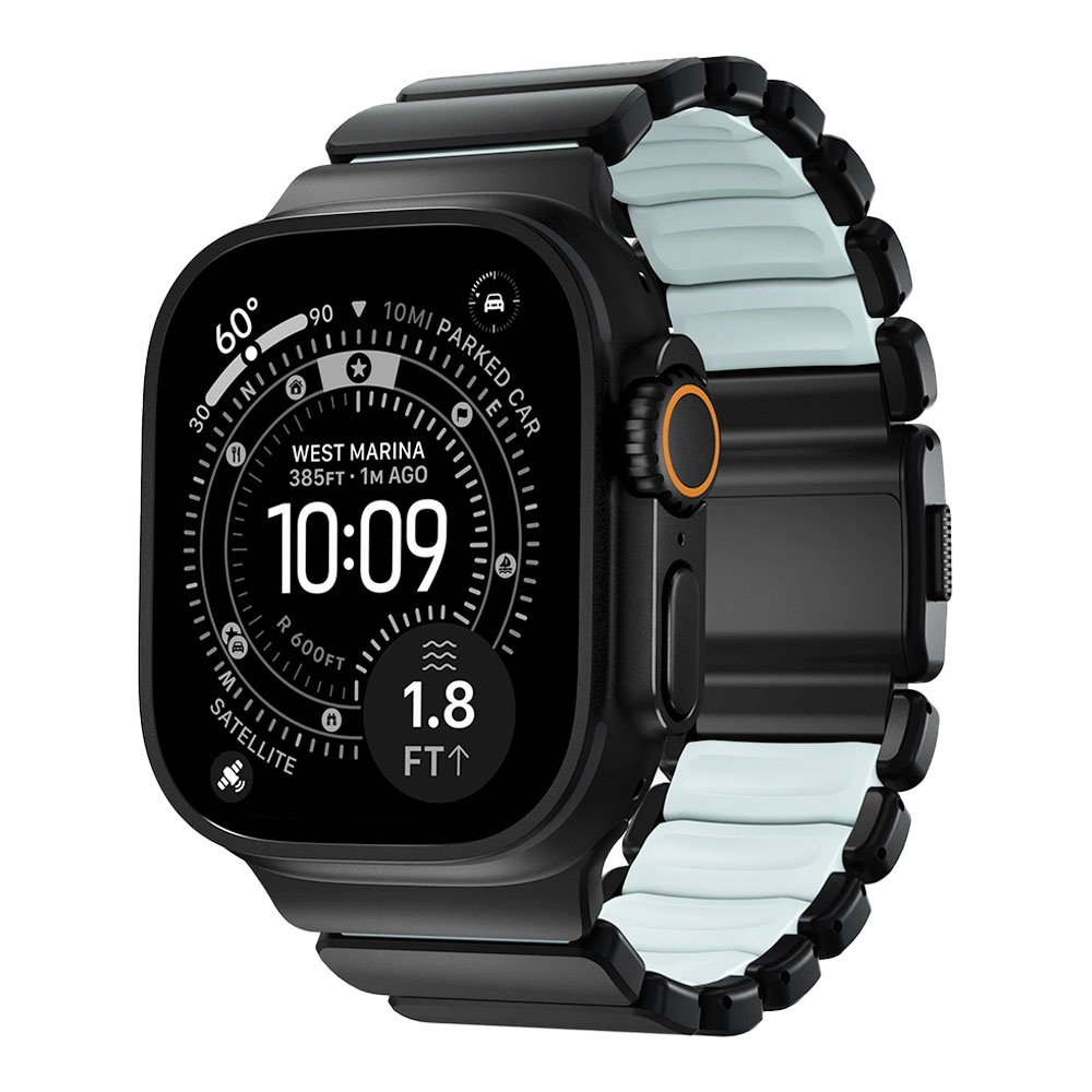 Nomad remienok Stratos pre Apple Watch 44-49mm - Ice Blue Glow/Black Hardware NM009896858
