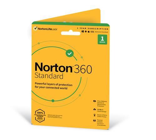 NORTON 360 STANDARD 10GB + VPN 1 uživatel pro 1 zařízení na 1rok 21405801