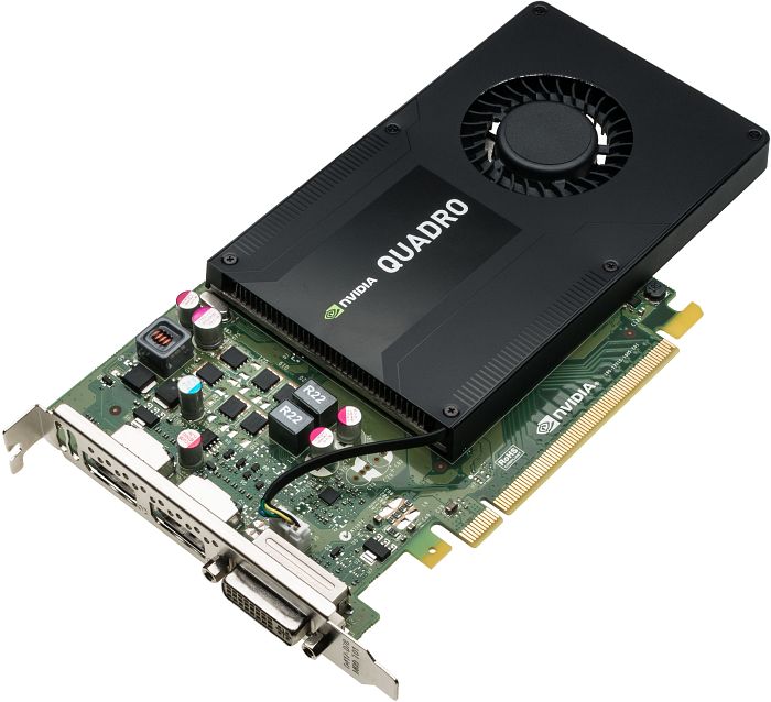 NVIDIA Quadro K2200 - Grafická karta - Quadro K2200 - 4 GB GDDR5 - PCIe 2.0 x16 - DVI, 2 x DisplayP VCQK2200-PB