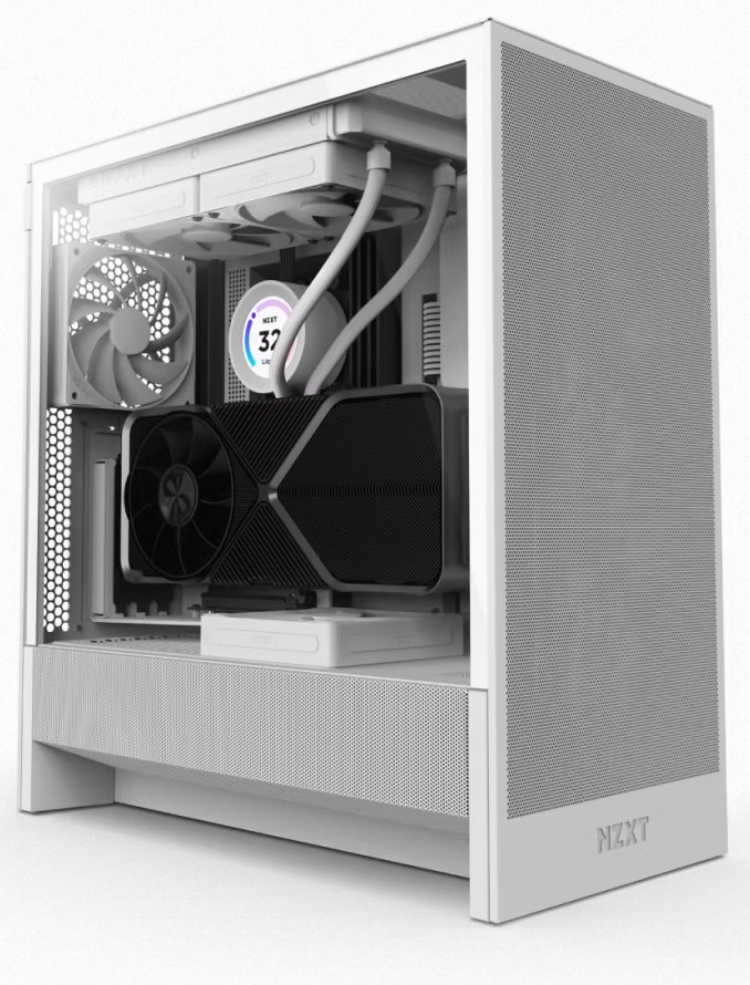 NZXT case H5 Flow / 2x120 mm fan / mesh / White CC-H52FW-01