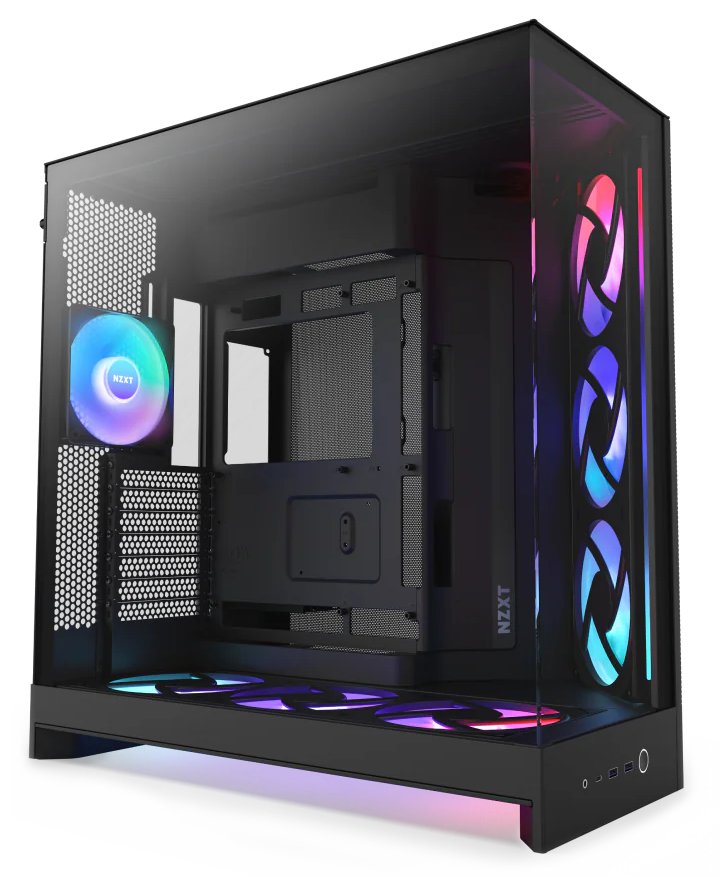 NZXT case H9 Flow RGB+, ATX, Large Dual Chamber Mid Tower, black CM-H92FB-P1