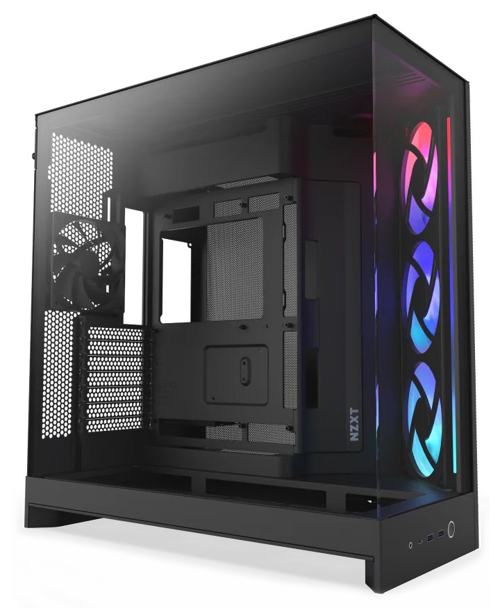 NZXT case H9 Flow RGB, ATX, Large Dual Chamber Mid Tower, black CM-H92FB-R1