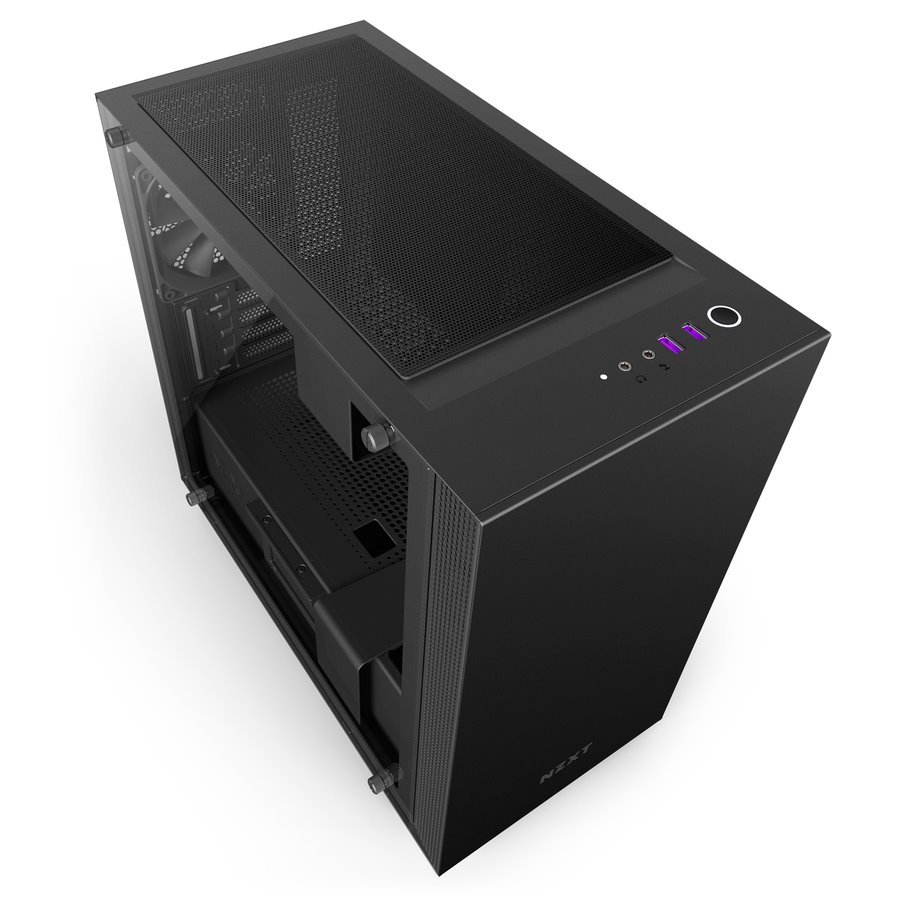 NZXT skříň H400i / micro-ATX / MidTower / průhledná bočnice / 2x USB 3.0 / Smart case s inteligentními funkc CA-H400W-BB