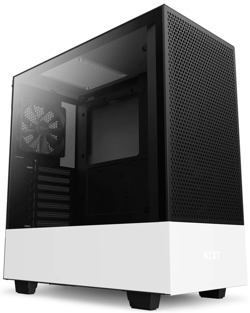 NZXT skříň H510 version 2 / 2x120 mm fan / USB 3.0 / USB-C 3.1 / průhledná bočnice / Flow Edition bílá CA-H52FW-01