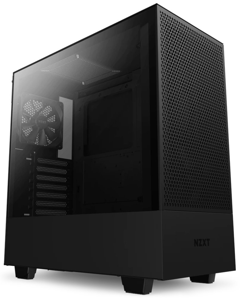 NZXT skříň H510 version 2 / 2x120 mm fan / USB 3.0 / USB-C 3.1 / průhledná bočnice / Flow Edition černá CA-H52FB-01