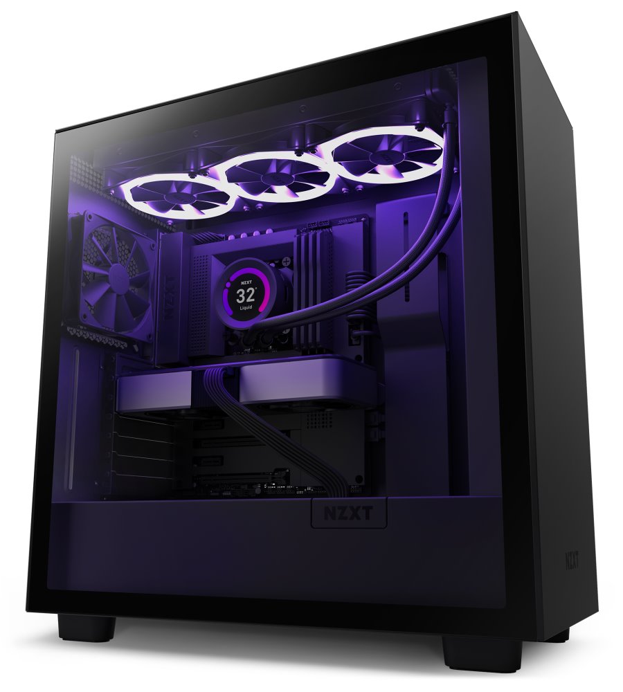 NZXT skříň H7 / ATX / 2x120 mm fan / USB-C / 2x USB / prosklená bočnice / černá CM-H71BB-01
