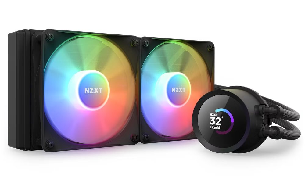 NZXT vodní chladič Kraken 240 RGB / 2x120mm fan / 4-pin PWM / LCD disp. / 6 let RL-KR240-B1