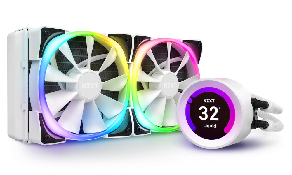 NZXT vodní chladič Kraken Z53 RGB / 2x120mm fan / LGA2066/2011(-3)/1366/1156/1155/1151/1150/AM4/ 2,36" disp. RL-KRZ53-RW