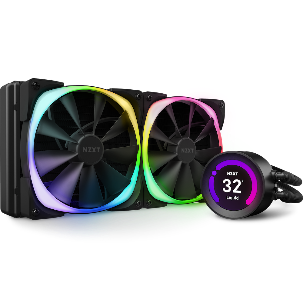 NZXT vodní chladič Kraken Z63 RGB / 2x140mm fan / LGA2066/2011(-3)/1366/1156/1155/1151/1150/AM4 / 2.36"LCD d RL-KRZ63-R1